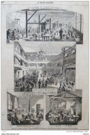 Atelier De Coupe à La Vapeur - Ateliers De Coupes D'effets Militaires - Page Original 1859 - Historical Documents