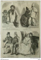 Banc De L'opéra - Banc De Gazon - Banc Des Promenades - Banc De Police Correctionnelle - Page Original 1859 - Historical Documents