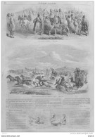 Cavaliers Kurdes - Messageries Dans L'Isthme De Suez - Page Original 1859 - Historical Documents