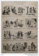 Caricatures Par Cham - La Chasse - Page Original  1859 - Historical Documents