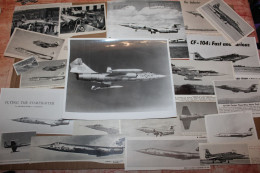 Lot De 667g D'anciennes Coupures De Presse Et Photos De L'aéronef Américain Lockheed F-104 "Starfighter" - Aviazione
