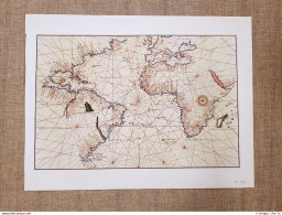 Il Planisfero Di Battista Agnese Tavola Del 1950 Amerigo Vespucci - Geographical Maps