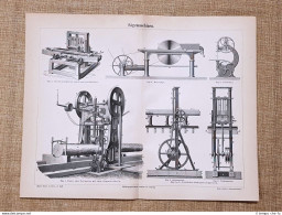 Segatrici O Segatrice Tavola Del 1890 - Ante 1900