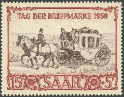 SAARLAND 291 **, 1950, 15 Fr. IBASA, Postfrisch, Pracht, Mi. 100.- - Otros & Sin Clasificación