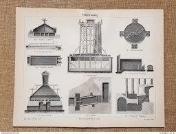 Il Processo Di Produzione Del Sale Tavola Del 1890 - Ante 1900