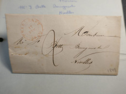 DL21 BELGIQUE  BELLE  LETTRE  1849 CHARLEROI  A NIVELLES  +AFF. INTERESSANT++ - 1830-1849 (Belgique Indépendante)