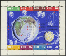 DDR 926-33KB **, 1962, 5 Jahre Sowjetische Weltraumflüge Im Kleinbogen, Pracht, Mi. 40.- - Used Stamps