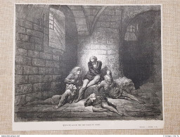 Traditori Conte Ugolino Divina Commedia Inferno Incisione Gustave Doré 1887 (1) - Ante 1900