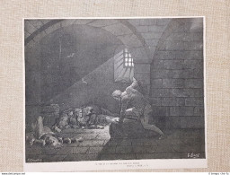 Traditori Conte Ugolino Divina Commedia Inferno Incisione Gustave Doré 1887 (3) - Ante 1900