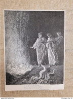 Lussuriosi Divina Commedia Purgatorio Incisione Di Gustave Doré Del 1887 (1) - Voor 1900