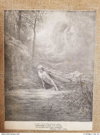 Matelda Al Lete Divina Commedia Purgatorio Incisione Di Gustave Doré Del 1887 - Vor 1900