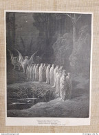 Seniori E Animali Divina Commedia Purgatorio Incisione Di Gustave Doré Del 1887 - Voor 1900