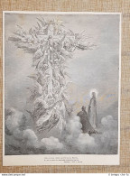 Croce Con Cristo Divina Commedia Paradiso Incisione Di Gustave Doré Del 1887 - Antes 1900