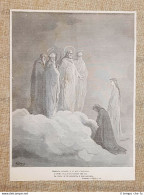 Dante E San Giovanni Divina Commedia Paradiso Incisione Di Gustave Doré Del 1887 - Ante 1900