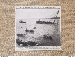 Nel Porto Di Ortona Nel 1914 Affondamento Del Primo Palo Per L'ampliamento - Autres & Non Classés