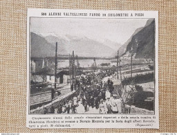 Novate Mezzola 1914 Festa Degli Alberi 500 Alunni Che Hanno Fatto 30 Km A Piedi - Autres & Non Classés