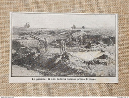 Dixmude Diksmuide Nel 1914 Posizione Batteria Tedesca Fiandre Belgio Guerra WW1 - Autres & Non Classés