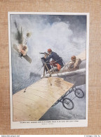 Retrocopertina Domenica Del Corriere Del 1914 Reims Un Duello Aereo Guerra WW1 - Autres & Non Classés