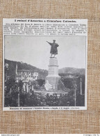 Rapallo Nel 1914 Inaugurazione Monumento A Cristoforo Colombo Di Dresco Genova - Autres & Non Classés