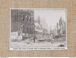 Louvain O Lovanio Nel 1914 La Piazza Fiandre Belgio Prima Guerra Mondiale WW1 - Sonstige & Ohne Zuordnung