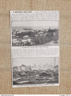 La Città Di La Ceiba Nel 1914 Prima E Dopo Del Disastroso Incendio Honduras - Sonstige & Ohne Zuordnung