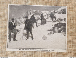 Sulla Vetta Del Monte Velino Nel 1914 Studenti Alpinisti L'Aquila Abruzzo - Altri & Non Classificati