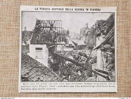 Il Bombardamento In Fiandra Nel 1914 Belgio Prima Guerra Mondiale WW1 - Autres & Non Classés