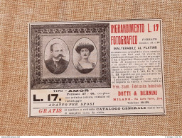 Pubblicità Del 1914 Stabilimento Fototecnico Industriale Dotti & Bernini Milano - Autres & Non Classés