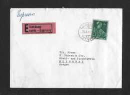 1957 HEIMAT TICINO ► Espresso--Brief Mit Zudruck Von Lugano Nach Klingnau / AG - Covers & Documents