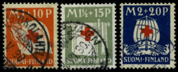 FINNLAND 158-60 O, 1930, Rotes Kreuz, Prachtsatz, Mi. 50.- - Usados