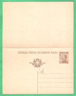 REGNO D'ITALIA 1925 CARTOLINA POSTALE VEIII MICHETTI DOMANDA+RISPOSTA Mil. 25 STEMMA II (FILAGRANO C59A) C 40+40 NUOVA - Stamped Stationery