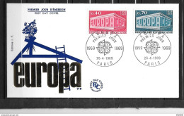 1969 - FDC - FRANCE - 54 - 2 - 1969