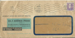 TCHECOSLOVAQUIE LETTRE ILLUSTREE 4K DE PRAHA  POUR RUE ERLANGER ( PARIS ) DE 1945 LETTRE COVER - Covers & Documents