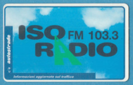 Z-7030 * Autostrade VIAcard Tessera A Scalare Lire 10.000 - ISO Radio FM 103.3 - Informazioni Aggiornate Sul Traffico - Coches