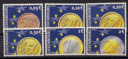 2001 Luxemburg Mi. 1544-9**MNH    Euro-Münzen - Nuovi