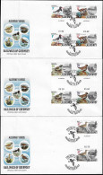 Aurigny, Alderney 1984 Y&T 13 à 17 En Paires Interpanneaux, Gutter Pairs. Oiseaux - Collections, Lots & Series