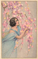 T. CORBELLA ? * CPA Illustrateur Corbella Italia Italien * Série 2246 * Mode Femme Coiffe Coiffure Robe Arbre Fleurs - Corbella, T.