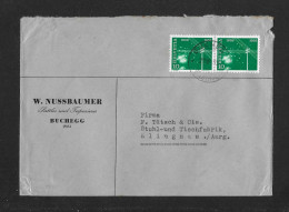 1952 HEIMAT SOLOTHURN ► Brief Mit Zudruck W. Nussbaumer, Sattler Und Tapezierer Buchegg Mit Vignette Arthur Bally-Herzog - Covers & Documents