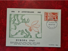 FDC 1965 MAXI  PARIS  EUROPA - 1960-1969