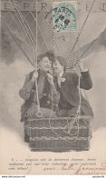 CPA  LF 5     PORTRAIT COUPLE  EN MONGOLFIERE  CITATION1905 - Coppie