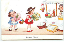 N°20364 - John Wills - Joyeuses Pâques - Jeunes Filles Devant Une Marchande D'oeufs - Wills, John