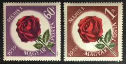 Hungary 1959 Labour Day Roses Flowers MNH - Rosas