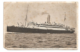 Postcard Royal Mail Line Steam Packet Company Liner RMS Asturias Posted - Paquebots