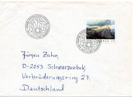 76566 - Norwegen - 1975 - 1,40Kr Landschaft EF A Bf SoStpl OSLO - KRANKENSCHWESTERNKONGRESS -> Westdeutschland - Medizin