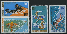 FRANZÖSISCH-POLYNESIEN 129-32 **, 1971, Wassersport, Prachtsatz, Mi. 40.- - Autres & Non Classés