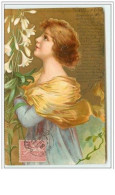 N°1691 - Clapsaddle - Fillette Avec Des Fleurs Blanches - Kindertekeningen