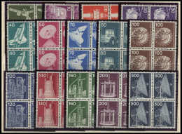 BERLIN 494-507 VB **, 1975, Industrie Und Technik In Viererblocks, Prachtsatz, Mi. 80.- - Unused Stamps