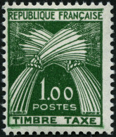 PORTOMARKEN P 97 **, 1960, 1 Fr. Smaragdgrün, Pracht, Mi. 45.- - Timbres-taxe