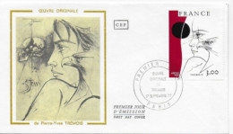 Enveloppe Premier Jour- Oeuvre Originale De Trémois 17 Sept 1977  Paris (75) F.D.C. N° 1950 - 1970-1979