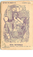 N°11435 - Carte Politique - Le Plat Du Jour N°27 - Fête Nationale - Femme Nue - 10 Juillet - Satira